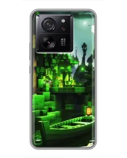Чохол для Xiaomi Redmi K90 з картинкою «Minecraft лісовий пейзаж»