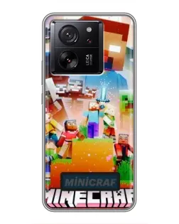 Чохол для Xiaomi Redmi K90 з картинкою «Minecraft герої гри»