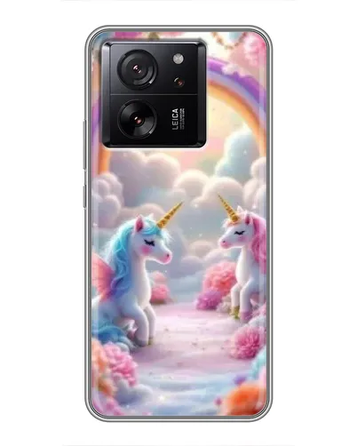Чехол для Xiaomi Redmi K90 с картинкой «Радуга и единороги»