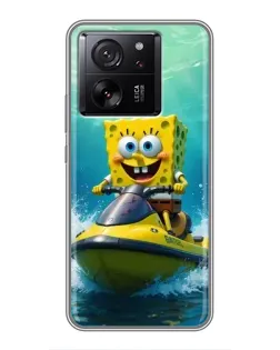 Чехол для Xiaomi Redmi K90 с картинкой «Спанч Боб на гидроцикле» Чехол для Xiaomi Redmi K90 с картинкой «Спанч Боб на гидроцикле»