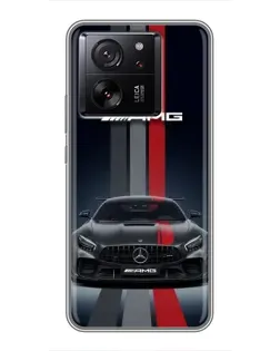 Чохол для Xiaomi Redmi K90 з картинкою «Mercedes — білий карбон»
