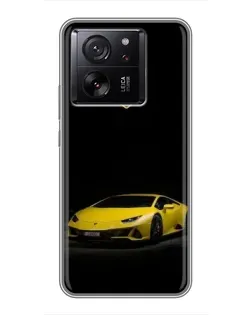 Чехол для Xiaomi Redmi K90 с картинкой «Lamborghini желтый акцент»