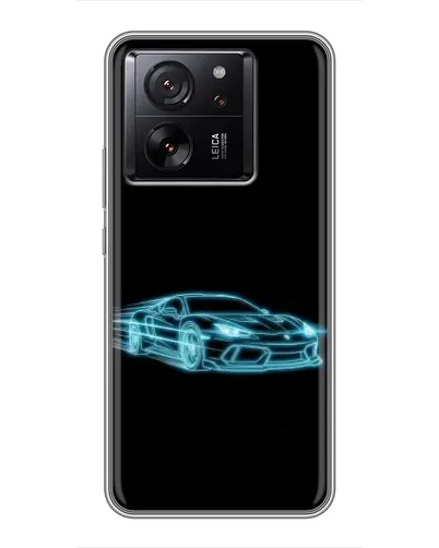Чехол для Xiaomi Redmi K90 с картинкой «Неоновый контур Lamborghini»