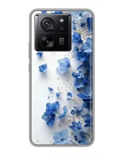 Чехол для Xiaomi Redmi K90 с картинкой «Голубой цветочный каскад»