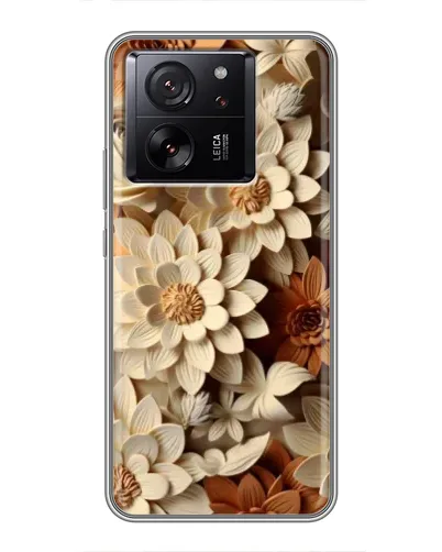 Чохол для Xiaomi Redmi K90 з картинкою «Бежевий флористичний декор»