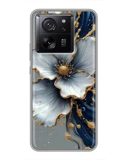 Чехол для Xiaomi Redmi K90 с картинкой «Белый цветок и золотой флюид»