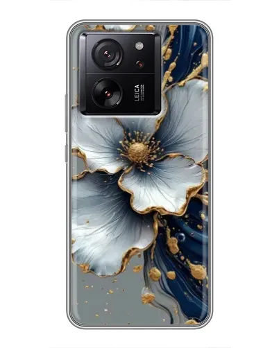 Чохол для Xiaomi Redmi K90 з картинкою «Біла квітка та золотий флюїд»