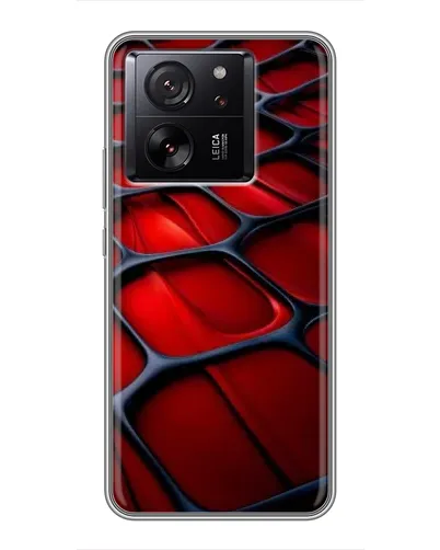 Чехол для Xiaomi Redmi K90 с картинкой «Красная глянцевая сетка»