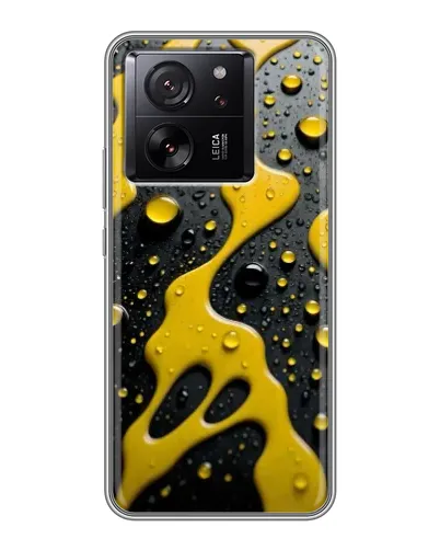 Чехол для Xiaomi Redmi K90 с картинкой «Жидкое желтое золото»