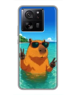 Чехол для Xiaomi Redmi K90 с картинкой «Морская капибара»
