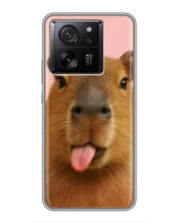 Чехол для Xiaomi Redmi K90 с картинкой «Капибара с языком»