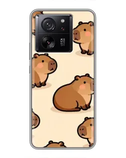 Чехол для Xiaomi Redmi K90 с картинкой «Паттерн милых капибар»