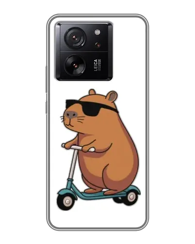 Чехол для Xiaomi Redmi K90 с картинкой «Капибара на самокате»