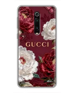 Чехол для Xiaomi Mi 9T Pro с картинкой «Gucci — бордовые розы»