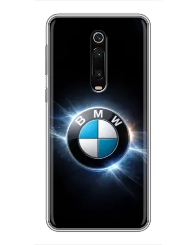Чехол для Xiaomi Mi 9T Pro с картинкой «BMW — неоновое сияние»