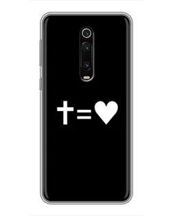 Чехол для Xiaomi Mi 9T Pro с картинкой «Крест и Сердце»