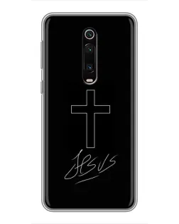 Чехол для Xiaomi Mi 9T Pro с картинкой «Графический крест Jesus»
