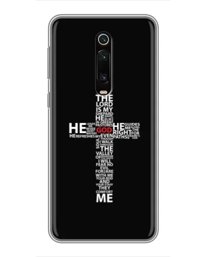 Чехол для Xiaomi Mi 9T Pro с картинкой «Текстовый крест» Чехол для Xiaomi Mi 9T Pro с картинкой «Текстовый крест»