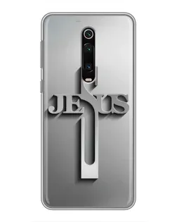 Чехол для Xiaomi Mi 9T Pro с картинкой «Металлический крест Jesus»