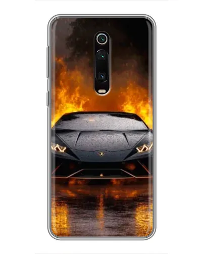 Чехол для Xiaomi Mi 9T Pro с картинкой «Lamborghini в огне»