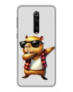 Чехол для Xiaomi Mi 9T Pro с картинкой «Капибара рэпер даб»