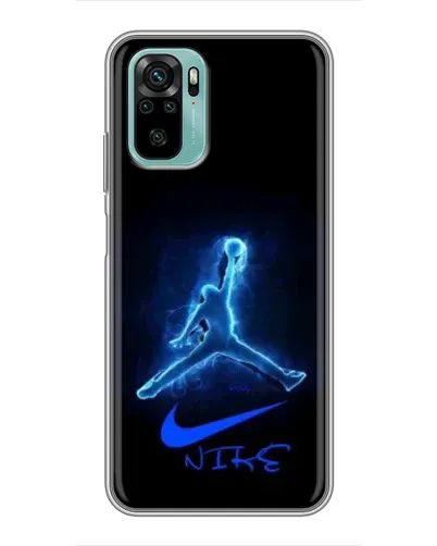 Чехол для Xiaomi Redmi Note 10 5G с картинкой «Jordan Neon Blue»