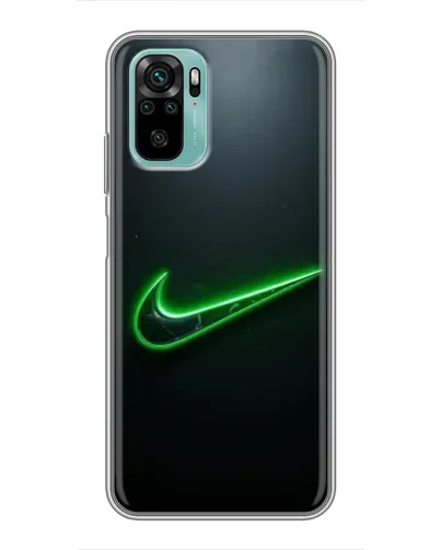 Чехол для Xiaomi Redmi Note 10 5G с картинкой «Неоновый контур Nike» Чехол для Xiaomi Redmi Note 10 5G с картинкой «Неоновый контур Nike»