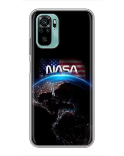 Чехол для Xiaomi Redmi Note 10 5G с картинкой «Земля из космоса NASA»