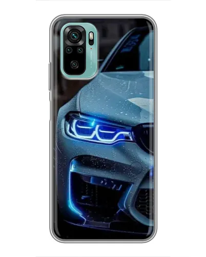 Чехол для Xiaomi Redmi Note 10 5G с картинкой «Взгляд BMW с синими фарами» Чехол для Xiaomi Redmi Note 10 5G с картинкой «Взгляд BMW с синими фарами»