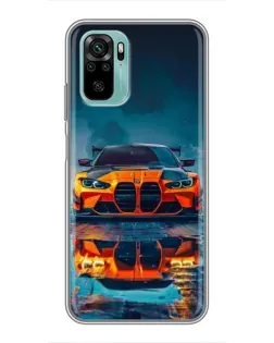 Чохол для Xiaomi Redmi Note 10 5G з картинкою «BMW — золота емблема»
