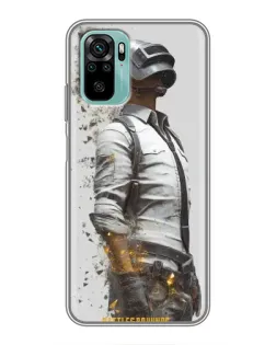 Чехол для Xiaomi Redmi Note 10 5G с картинкой «PUBG — боец в пыли»