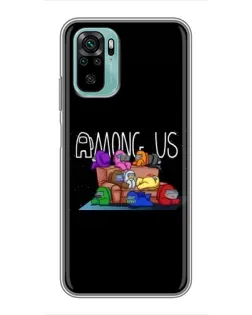 Чохол для Xiaomi Redmi Note 10 5G з картинкою «Логотип Among Us»