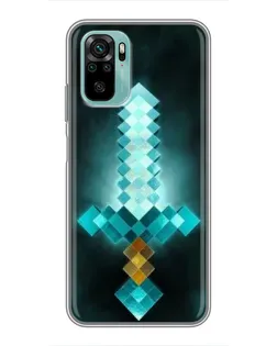 Чехол для Xiaomi Redmi Note 10 5G с картинкой «Алмазный меч неон»