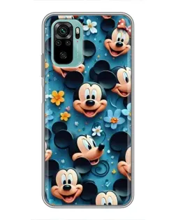 Чехол для Xiaomi Redmi Note 10 5G с картинкой «Паттерн Микки и Минни»