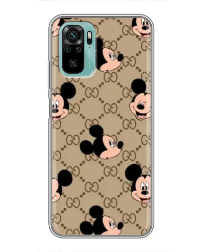 Чехол для Xiaomi Redmi Note 10 5G с картинкой «Брендовый паттерн Микки» Чехол для Xiaomi Redmi Note 10 5G с картинкой «Брендовый паттерн Микки»