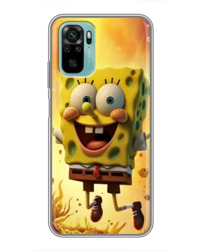 Чохол для Xiaomi Redmi Note 10 5G з картинкою «Губка Боб стрибає»