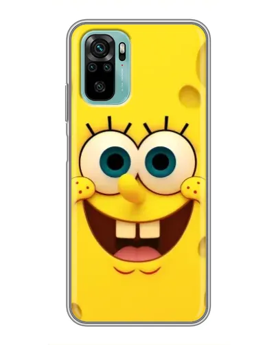 Чохол для Xiaomi Redmi Note 10 5G з картинкою «Губка Боб посмішка»