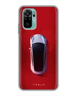 Чехол для Xiaomi Redmi Note 10 5G с картинкой «Tesla Top View» Чехол для Xiaomi Redmi Note 10 5G с картинкой «Tesla Top View»