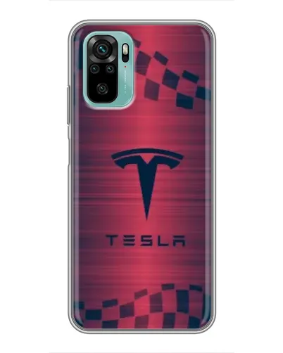 Чехол для Xiaomi Redmi Note 10 5G с картинкой «Тесла красный карбон» Чехол для Xiaomi Redmi Note 10 5G с картинкой «Тесла красный карбон»