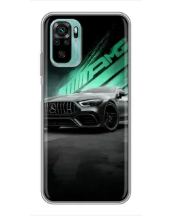 Чехол для Xiaomi Redmi Note 10 5G с картинкой «Темный Mercedes AMG»