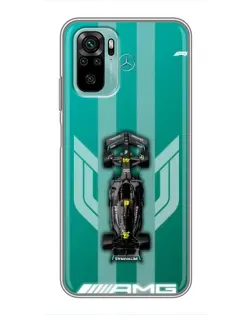 Чехол для Xiaomi Redmi Note 10 5G с картинкой «Mercedes AMG Petronas»