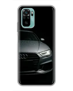 Чехол для Xiaomi Redmi Note 10 5G с картинкой «Audi — детализация кузова» Чехол для Xiaomi Redmi Note 10 5G с картинкой «Audi — детализация кузова»