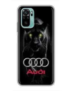 Чехол для Xiaomi Redmi Note 10 5G с картинкой «Пантера и Audi»