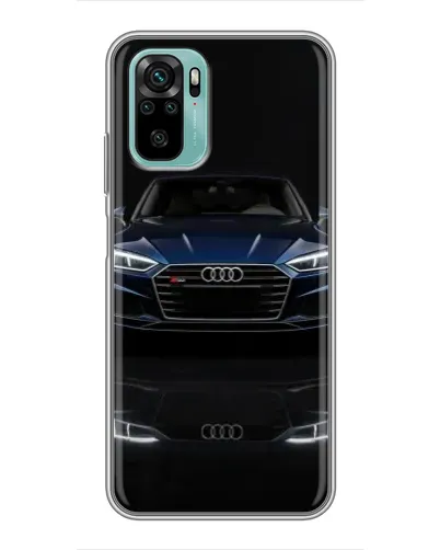 Чехол для Xiaomi Redmi Note 10 5G с картинкой «Audi — ночное отражение»
