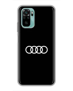 Чехол для Xiaomi Redmi Note 10 5G с картинкой «Audi White Logo»