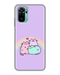 Чехол для Xiaomi Redmi Note 10 5G с картинкой «Радужные Пушины»