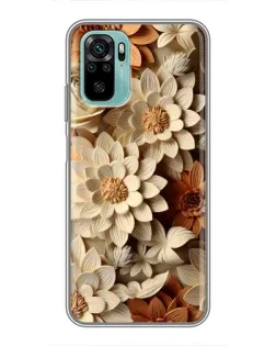 Чехол для Xiaomi Redmi Note 10 5G с картинкой «Бежевый флористический декор» Чехол для Xiaomi Redmi Note 10 5G с картинкой «Бежевый флористический декор»