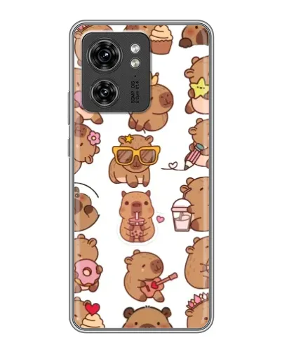Чехол для Xiaomi Redmi Note 10 Pro 5g с картинкой «Стикерпак с капибарами»