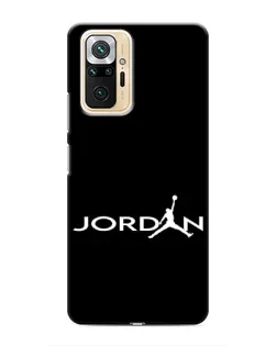 Чехол для Xiaomi Redmi Note 10 Pro с картинкой «Jordan White Logo»