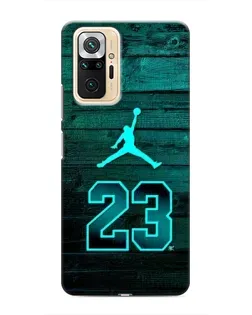 Чехол для Xiaomi Redmi Note 10 Pro с картинкой «Jordan Cyan 23»